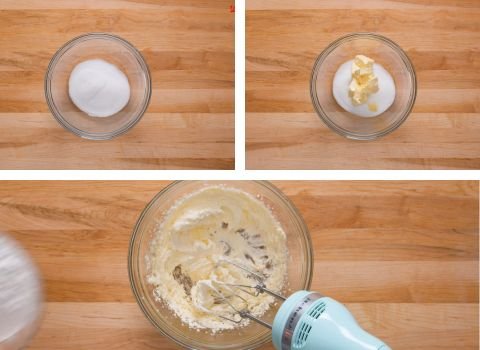 Cream the sugar and butter