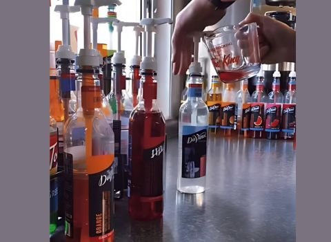 Measure the syrups
