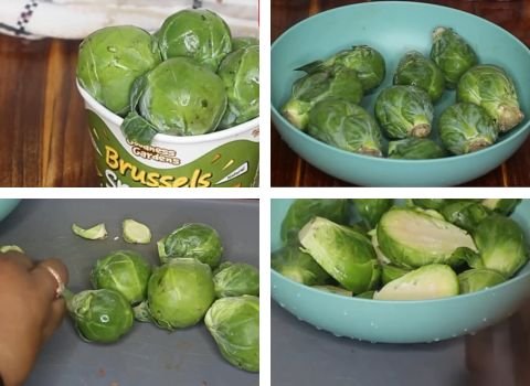 Prepare the Brussels Sprouts